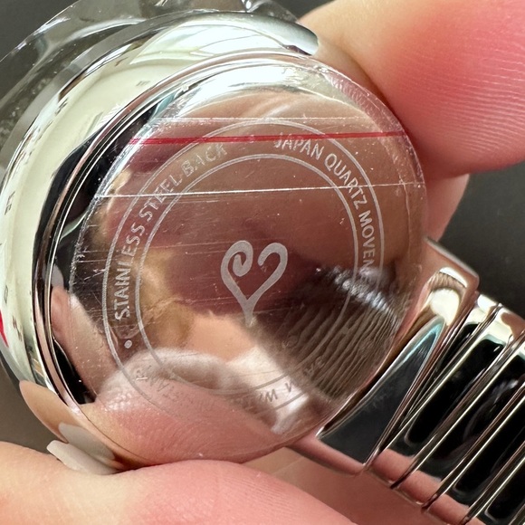 Stainless steel & Black Onyx  coil watch by Colleen Lopez - Picture 9 of 10